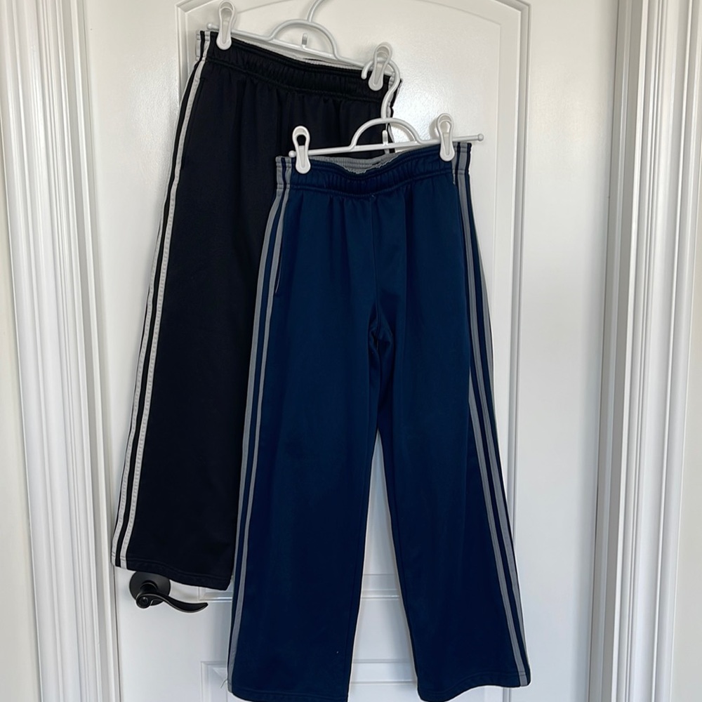 Adidas kids 2 pairs blue and black size 10/12